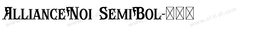 AllianceNo1 SemiBol字体转换